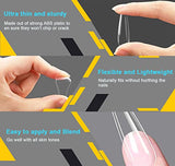 SYGA Tshape False Nails and Glue Bottle Professional Brush On Nail Tip Glue for Press On Nails Fake Nails Long Lasting Press On Nails for Women and Girls- Transparent, 500 pieces