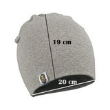 SYGA 1 Piece Small Plain Knitted Baby Cap for 3 to 12 Month Baby_Grey_Size:19 * 20 cm