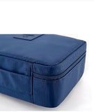 SYGA Travel Cosmetic Bag Plain Multifunction Portable Bag Cosmetic Makeup Pouch Case_Navyblue