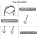 SYGA 2Pcs Curtain Tiebacks 46cm Curtain Clip Rope Holdbacks Classy Decorative Pearl Holder Buckles for Home Hotel Window Draperies Rope Ties Office Living Bedroom Decoration- Pack of 2,Dark Gray