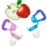 SYGA Medium Fresh Food Nibbler Fruit Feeder Nipple Pacifiers Bottles_Yellow
