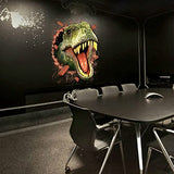 SYGA PVC Vinyl Wall Stickers for Living Room Self Adhesive Stickers (3D Scary Dinosaur) - Green