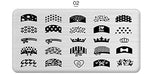 SYGA 1 Piece Heart_02 Style Nail Plates Nail Art Image Stamping Plates Nail Sticker