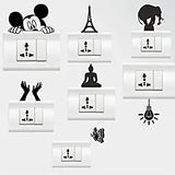 SYGA Set of 7 Decorative Beautiful Modern Art Kids Room Switch Board Stickers