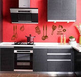 SYGA PVC Vinyl Wall Stickers for Kitchen Self Adhesive Stickers (Modern Kitchen Tools) - Brown, Cartoon, Pack of 1