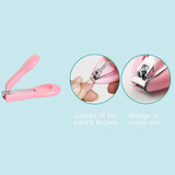 SYGA Baby Nail Clippers Set with Scissors 2 Piece Safety Suit,Best Grooming Kit Baby Shower Gift for Girls and Boys, Newborn, Infant and Toddler(Pink)
