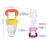 SYGA Medium Fresh Food Nibbler Fruit Feeder Nipple Pacifiers Bottles_Yellow
