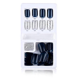 SYGA Press on Gel Nails 30 Pcs With Double Sided Jelly Adhesive Nail Glue Nail Filer, Fake Nails Long Lasting Press, Ready made Nails. (FakeNails-F635-1)