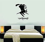SYGA Black Chhatrapati Shivaji Maharaj Decals Design Wall Stickers