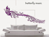 Syga Pink Music Butterfly Wall Stickers