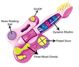 SYGA Baby Electronic Flash Music Guitar Toy for Toddlers_Pink