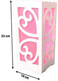 SYGA Heart Shape Flower Design Table Lamp (25 x 10 x 10, White)