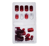 SYGA Press on Gel Nails 30 Pcs With Double Sided Jelly Adhesive Nail Glue Nail Filer, Fake Nails Long Lasting Press, Ready made Nails. (FakeNails-F635-9)