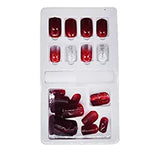 SYGA Press on Gel Nails 30 Pcs With Double Sided Jelly Adhesive Nail Glue Nail Filer, Fake Nails Long Lasting Press, Ready made Nails. (FakeNails-F635-9)