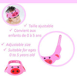 SYGA Bathing Shower Cap, Kids Bath Cap, Adjustable Baby Shower Caps, Yellow & Green - Dog & Piggy Style