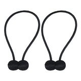 SYGA 2Pcs Magnetic Curtain Tiebacks Clip Rope Holdbacks Classy Decorative Pearl Holder Buckles for Home Hotel Window Draperies Rope Ties Office Living Bedroom Decoration- Black