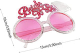 SYGA Fancy Dress Hen Party Bride to Be Sunglasses Glasses Hen Night Do Accessories Gift for the Bride Her Pink Transparent Diamantes for Hen Night Girls Night Out Party Wedding Decorations