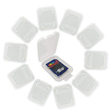 SYGA 10 Pieces Memory Card Plastic Storage Case for SD MMC/SDHC PRO Duo (Memory Card not Included) (1.9" x 1.5" x 0.3")