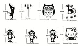 SYGA Set of 6 Decorative Beautiful Modern Art Kids Room Switch Board Stickers