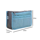 SYGA Women Nylon Cosmetic Makeup Bags Organizer Storage Bag Pouch Holder(Blue)