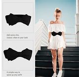 SYGA Women Bow Waist Band Elastic Pu Leather Fashionable Waist Belt for Girls 60-80cm Retro Ladies Waist Belt For Jeans Short & Long Dress Skirt Sweater Shirt