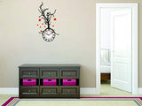Syga PVC, Vinyl Black Tree Wall Stickers Clock_07 (Multicolour)