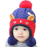 SYGA Baby Boys Girls Winter Earflap Beanie Hat Knitted Pompom Cap