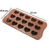 SYGA 15 Holes Brown Silicone Heart Shape Mold