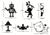SYGA Set of 6 Decorative Beautiful Modern Art Kids Room Switch Board Stickers