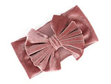 SYGA 1 Piece Velvet Bow Shape Baby Head Band_Leather Pink_19.5 * 11cm