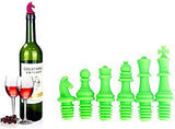 SYGA Silicone Bottle Stoppers for Wine Bear, Green - 6 Pcs