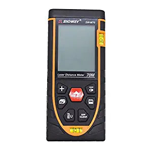 SYGA Digital Laser Distance Measuring Tape Tool, Distance Measuring Meter, Yellow - 70m (Colour & Design May Vary)