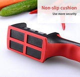 SYGA Kitchen Chef Knife Sharpener 3 Stage Steel Diamond Ceramic Coated Kitchen Sharpening Tool(Black)