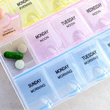 SYGA Pill Box with 7 Day Weekly Daily Pill Box Portable Tablet Container Organiser Medicine Dispenser Storage Travel Pill Holder Case