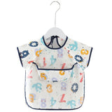 SYGA Baby Bibs with Sleeves Waterproof Feeding Bibs Unisex Baby Dribble Bibs Painting Apron Bibs Adjustable Closure with Large Pocket for Infant Toddler 1 to 3 Years Old