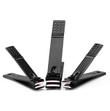 SYGA Nail Pack of 3 Clipper Set - Premium Black Stainless Steel Deluxe Fingernail and Toenail Clipper Cutter