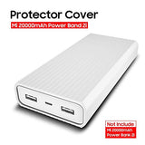SYGA 1pc Power Bank Cover Only Anti-Slip Silicone Protection Cover for Mi 2C 20000mAh Powerbank_White