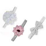 SYGA 3 Pcs Baby Hair Band Suit Hair Accessories Infant Girls Flower Elastic Headband