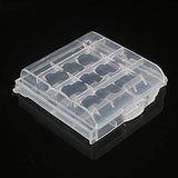 SYGA Set of 4 Plastic Portable AA/AAA 4 Cell Battery Case/Holder Battery Container