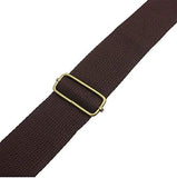 SYGA Guitar Strap for Acoustic, Electric and Bass Guitars with Genuine Leather Ends(Brown)