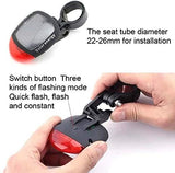 SYGA Solar LED Bicycle Tail Light, Solar Energy Rechargeable, Water-Resistant, Rear Safety Red Light