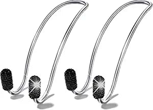 SYGA Car Hooks, 2 pcs Auto Hooks Car Hangers Headrest Hooks Holder for Mask Backpack Handbag Purse Bag Groceries (Black)