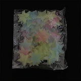 Syga PVC Vinyl 3cm Stars Luminous Patch 100pcs Fluorescent PP Plastic 3D Fluorescent Luminous Stereo Wall Stickers (Light Green)