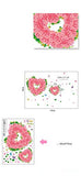 SYGA PVC Vinyl 'Pink Rose in Heart Shape' Sticker for Wall