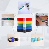 SYGA Nylon Double Sided Wellkro Tape, Hook and Lock Tape, Sew-on Power Wire Management Fastening Tape Cable Tie for Interlocking, Apparel, Home Textile, Industrial Use and More-5mx15mm Assorted Color
