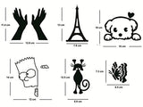 SYGA Set of 6 Decorative Beautiful Modern Art Kids Room Switch Board Stickers
