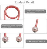 SYGA 2Pcs Curtain Tiebacks 46cm Curtain Clip Rope Holdbacks Classy Decorative Pearl Holder Buckles for Home Hotel Window Draperies Rope Ties Office Living Bedroom Decoration- Pack of 2, Pink