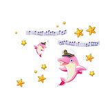 SYGA Pink Whale Wall Stickers Wall Decals Design A_MSOY