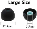 SYGA Silicone Earbuds Tips for Sony XBA, MDR, Senhai and UE Series in-Ear Earphone Headsets, Hybrid Eartips, Original Colombian Brother Earmuffs Headphone (Large(12.5mm and 3.5mm Diameter), Black)