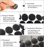 SYGA Self Adhesive Dot Tape, 2cm Sticky Glue Back Coins Clear Dots Hook and Loop Tapes, Nylon Coins for Classroom, Office, Wall Decor, Carpet Grip, Hanging, Home and Kitchen- Black, 100 Pairs